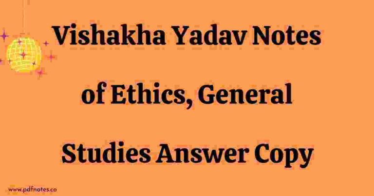 Vishakha Yadav Notes Ethics, GS