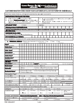 PNB KYC Form PDF