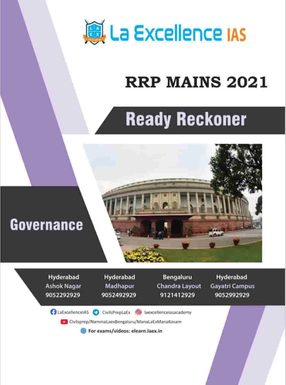 La Excellence RRP Mains Governance Notes PDF