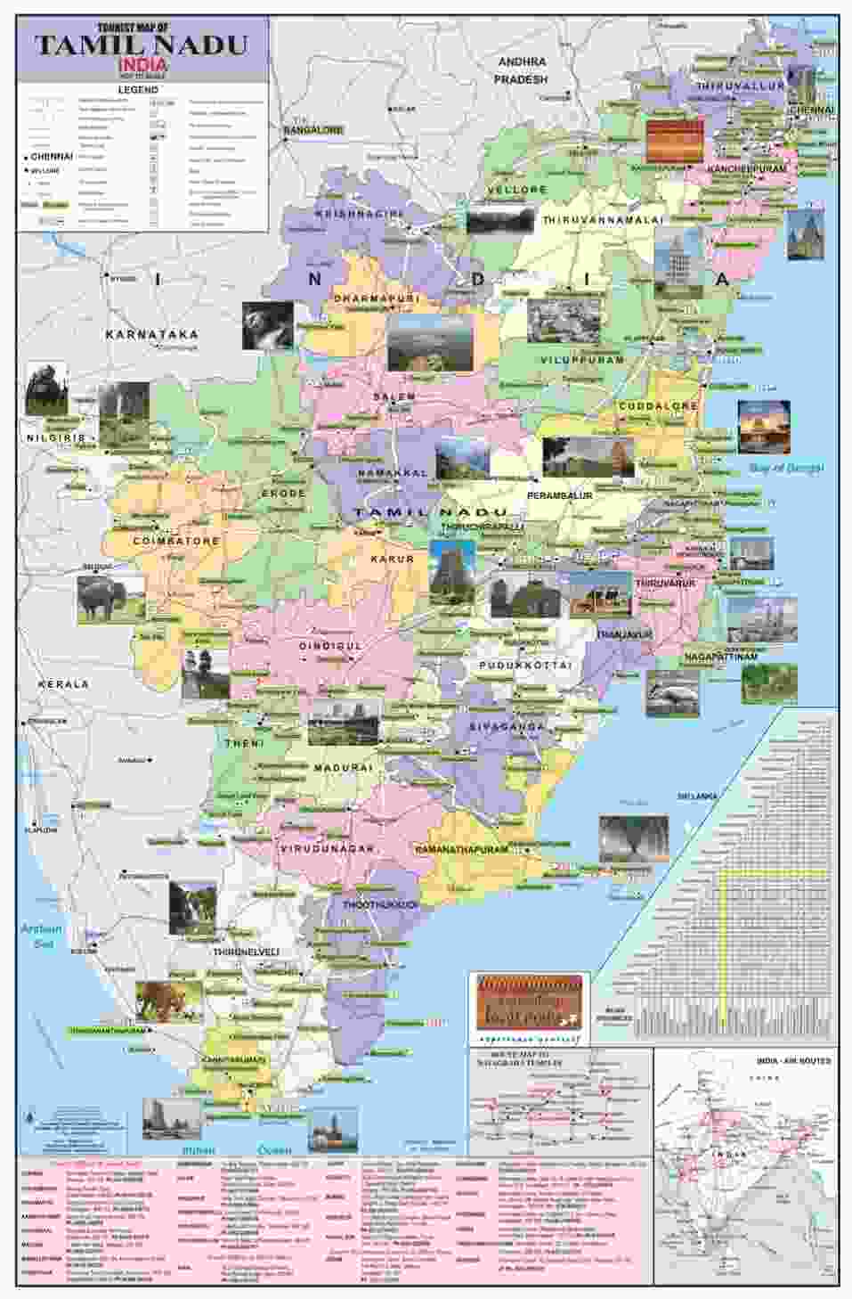 Tamil Nadu Tourist Places List, Travel Guide, Tourist Map PDF