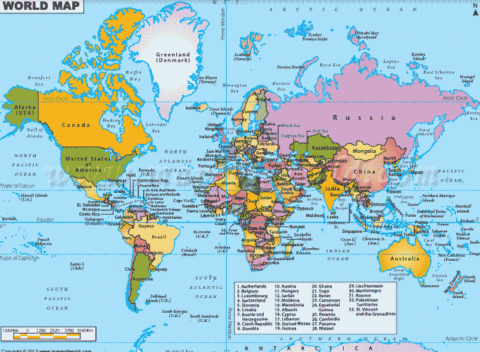 World Map HD PDF