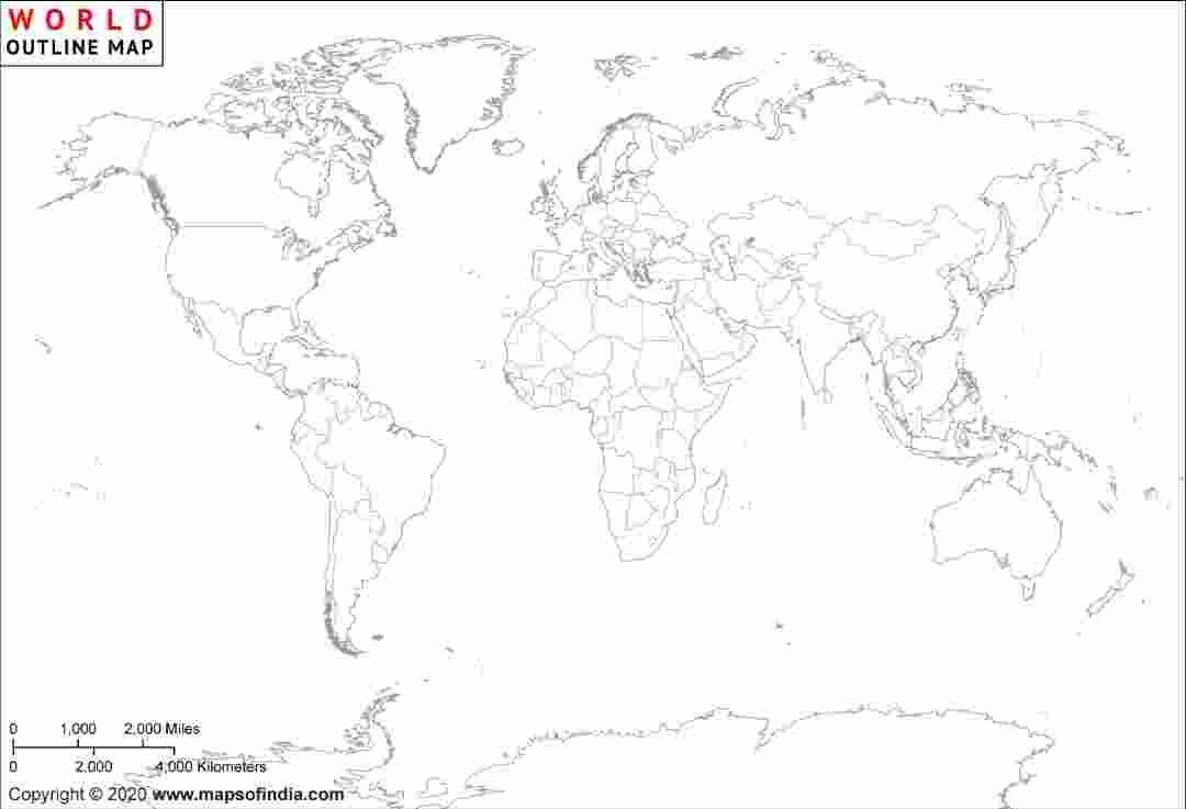 World Map Outline PDF