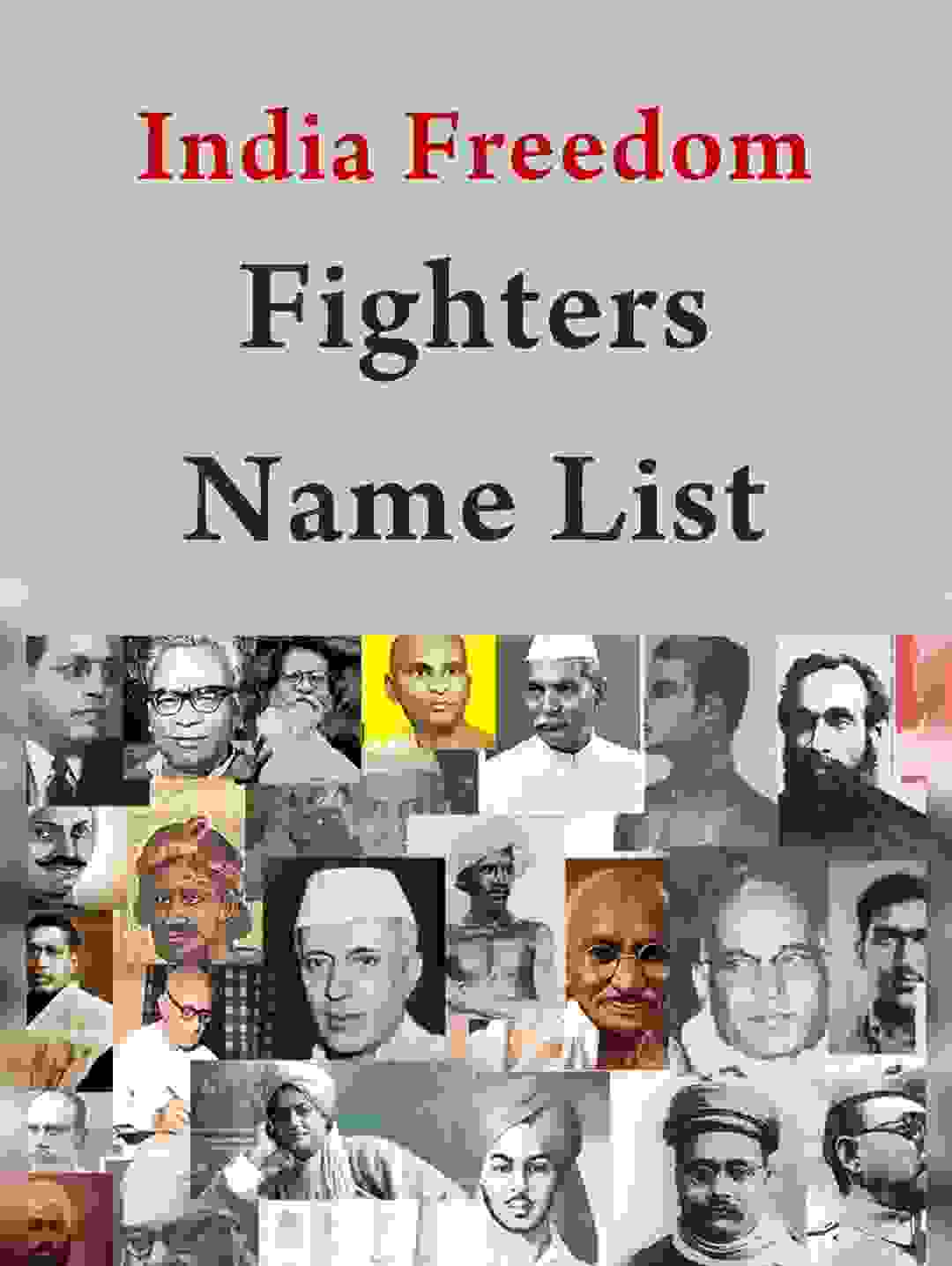 Freedom Fighters of India With Name List PDF