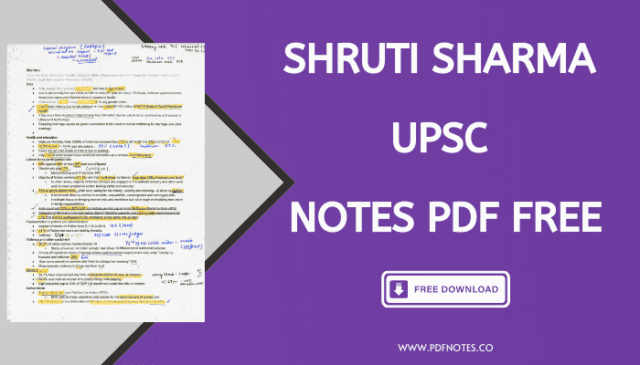 [Upsc Topper] Shruti Sharma Notes PDF and Booklist