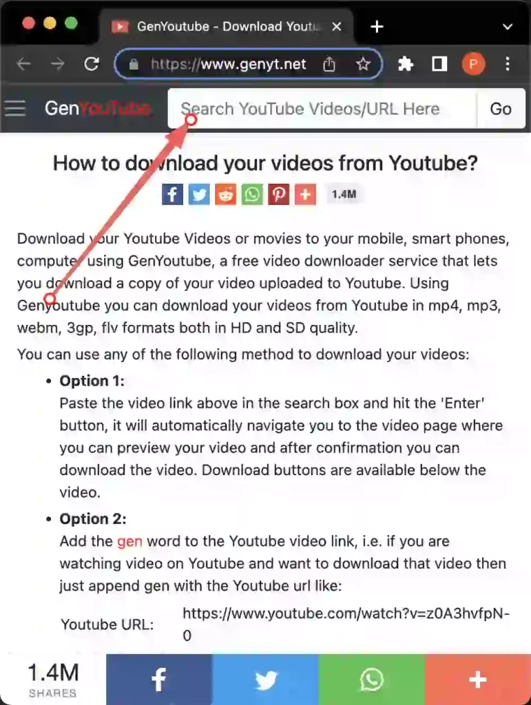 गेन यूट्यूब (Gen YouTube) से वीडियो डाउनलोड कैसे करे?