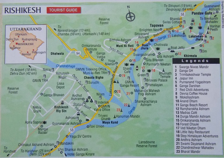 tourist map of rishikesh