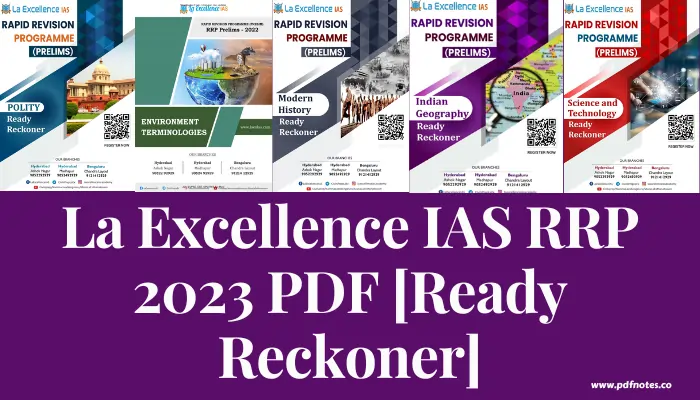 La Excellence IAS RRP 2023 PDF [Ready Reckoner]