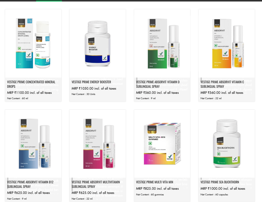 Vestige Products Price List 2023 With Image PDF