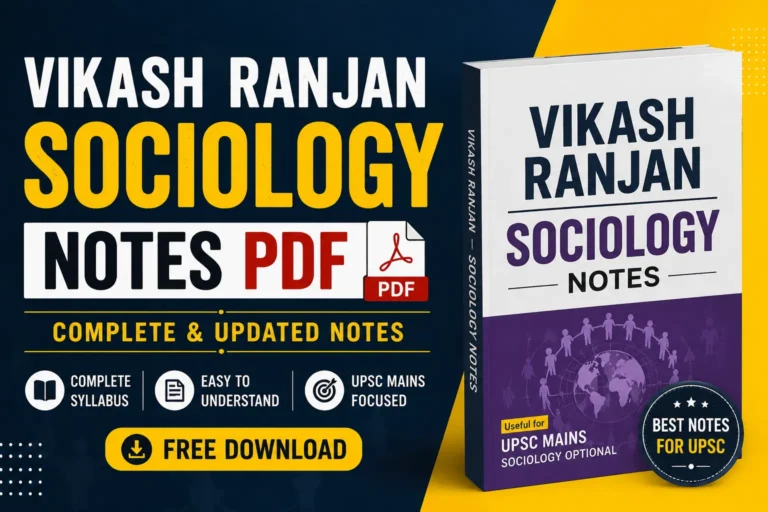 Vikash Ranjan Sociology Notes PDF