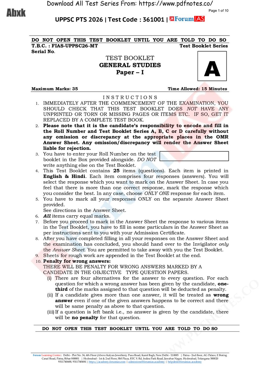 UPPSC-PTS-2026-Test-1_361001-QP-EngHin (With Watermark).pdf