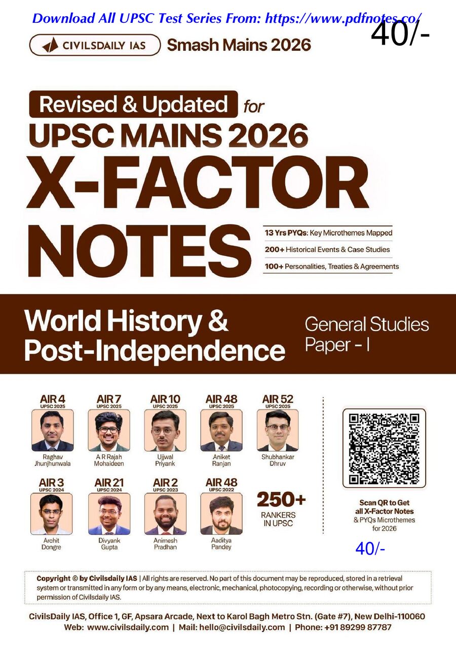 4.X-Factor 2026 Post-Independence India & World History.pdf